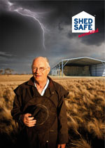 shed shef poster with man standing